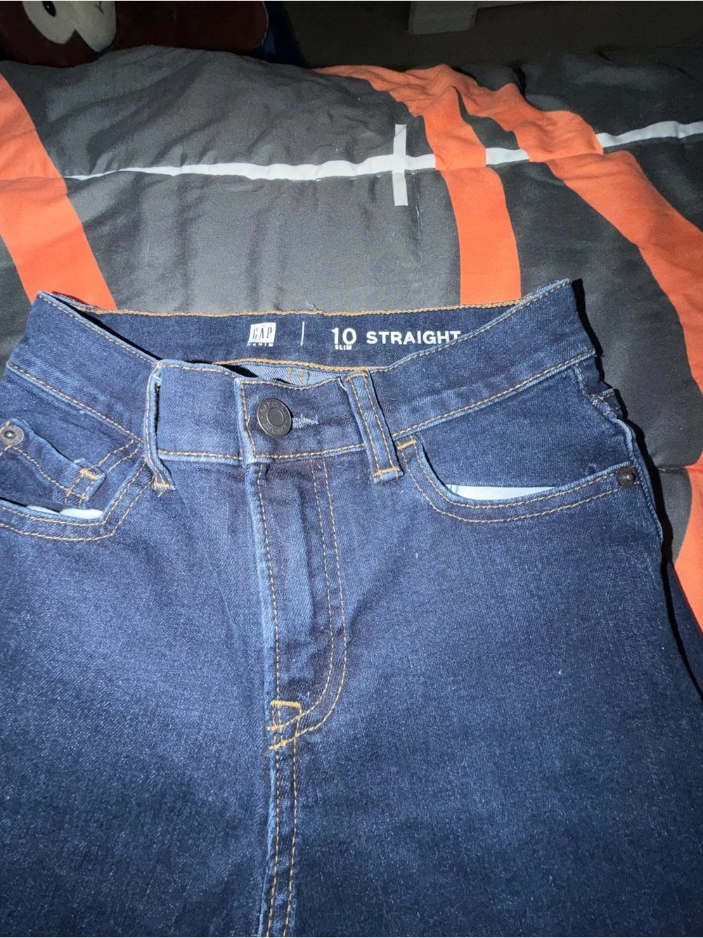 Pre-owned GAP Kids Straight Leg Jean-2 Pair Bundle-Size 10